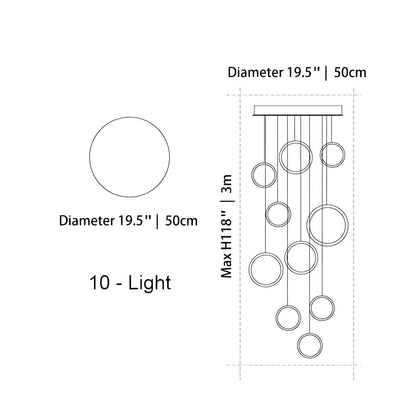 Asymmetrical LED Chandelier