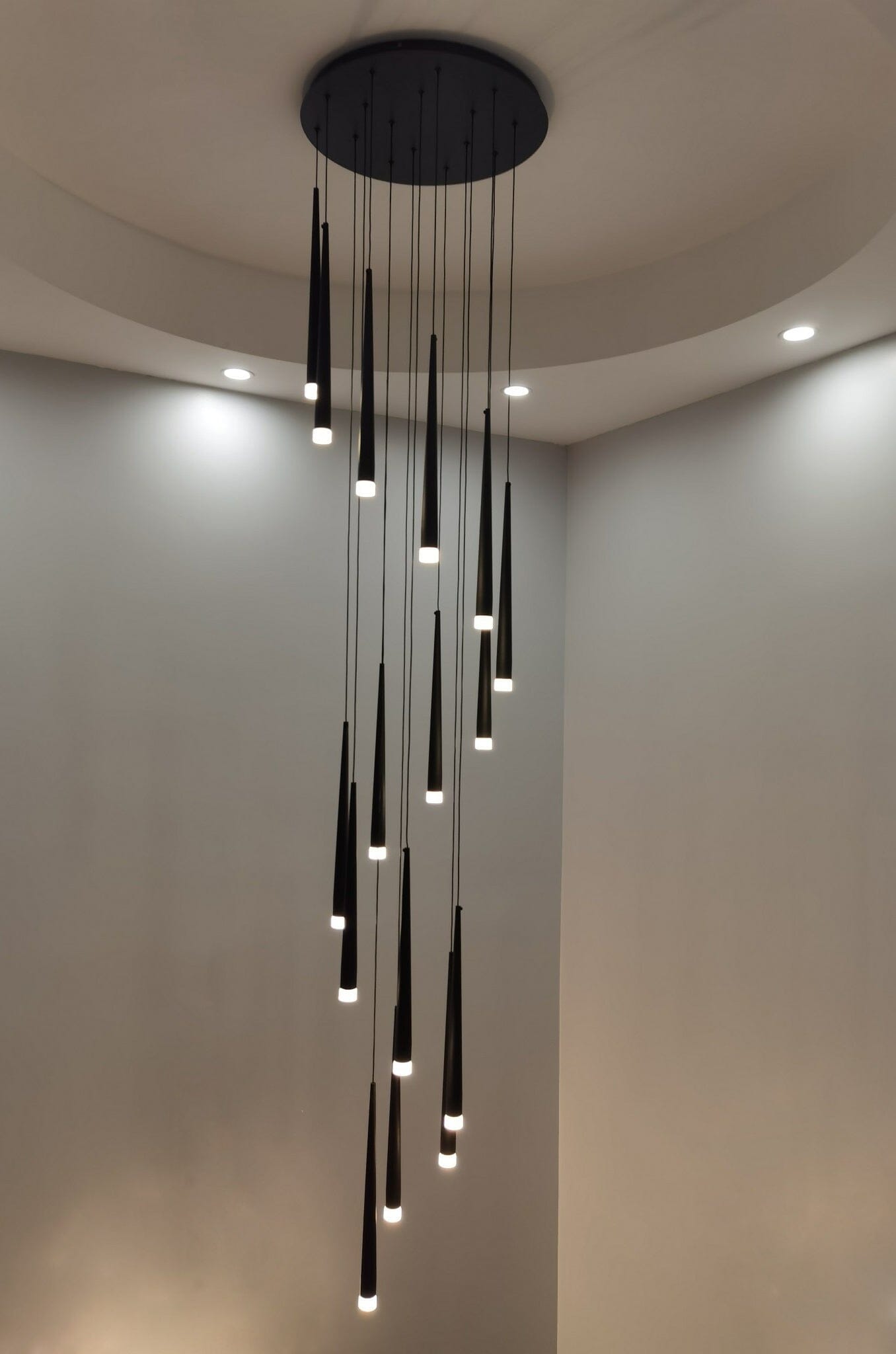 Gold Tube Chandelier