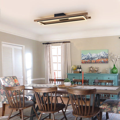 Haven Wood LED Flush Mount Ceiling Light
