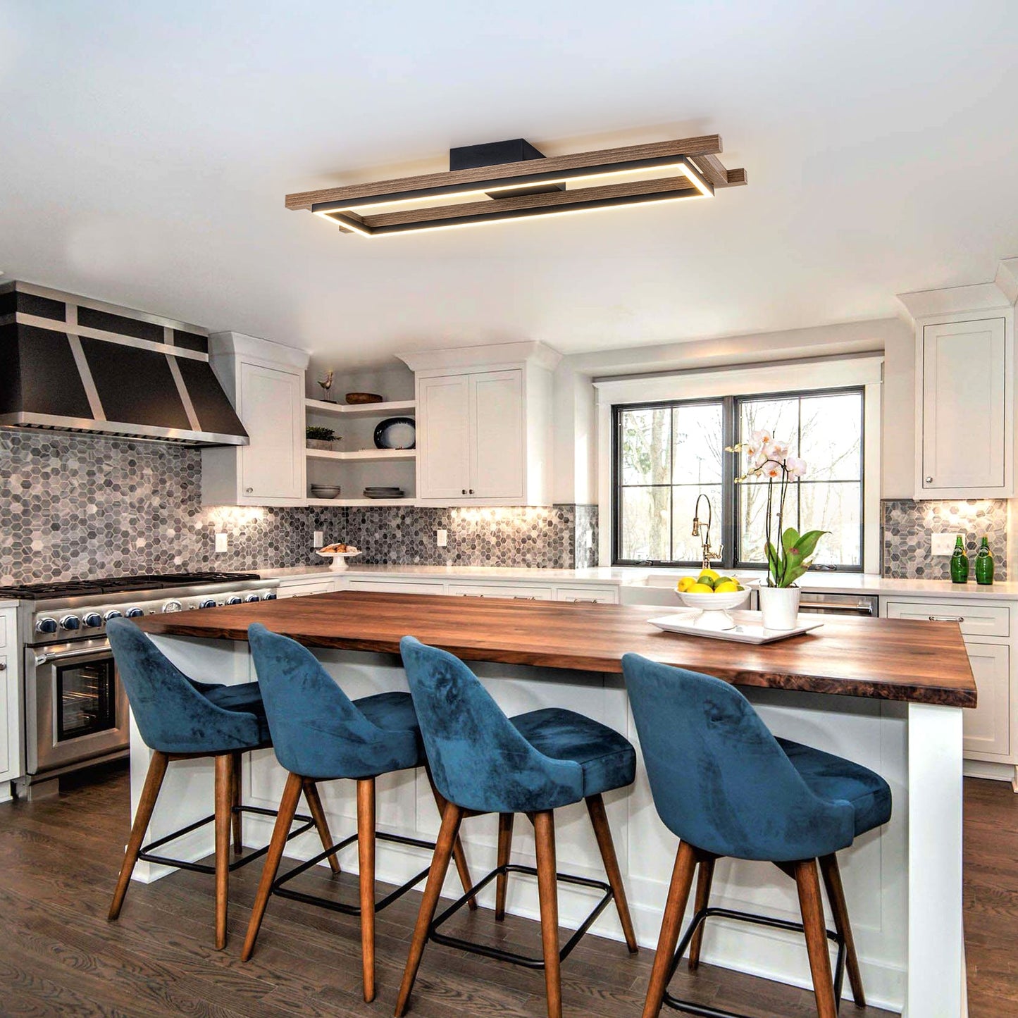 Haven Wood LED Flush Mount Ceiling Light