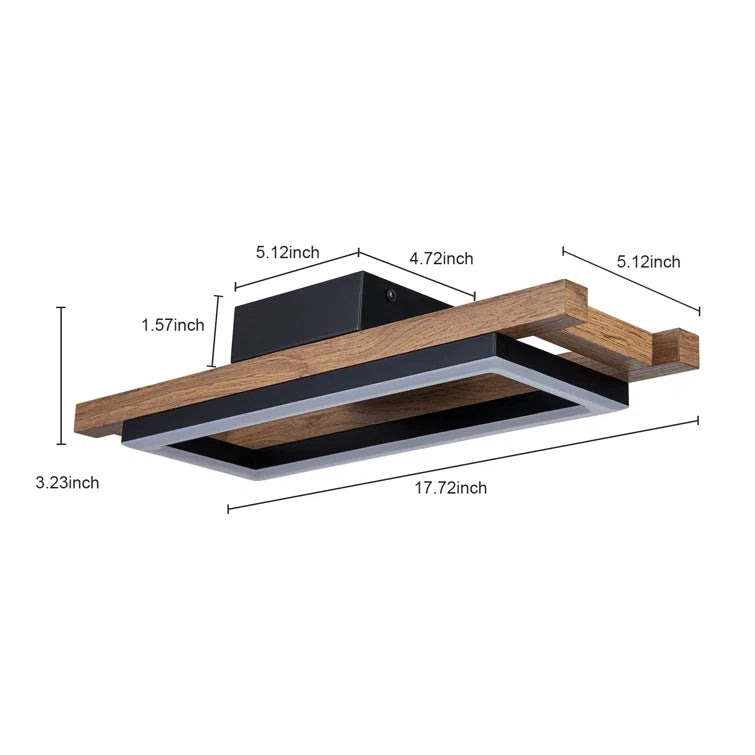 Haven Wood LED Flush Mount Ceiling Light