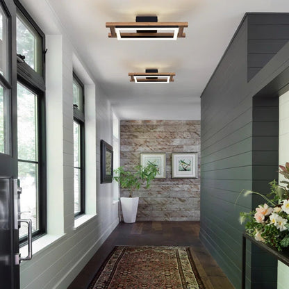 Haven Wood LED Flush Mount Ceiling Light
