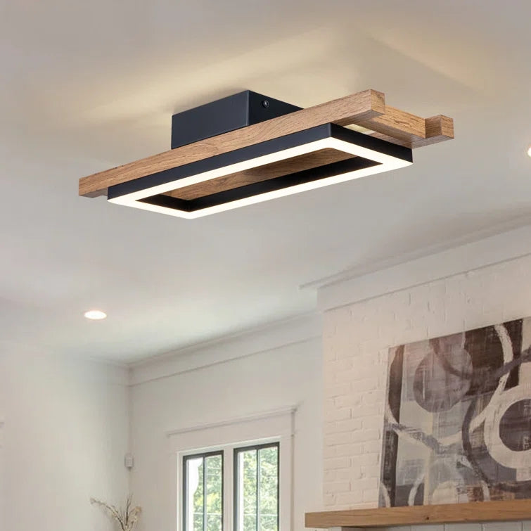 Haven Wood LED Flush Mount Ceiling Light