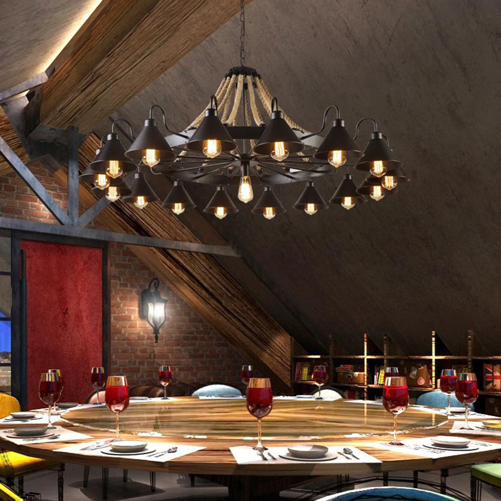 Industrial Metal Chandelier