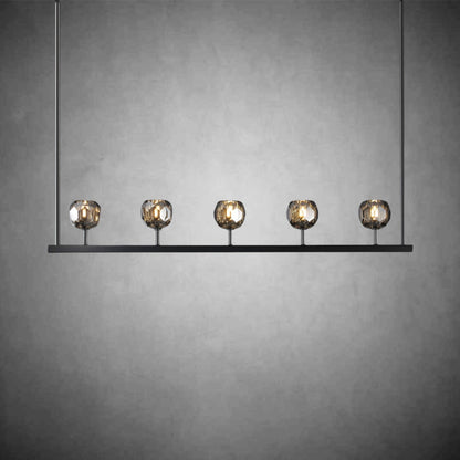 Crystal Ball Linear Chandelier
