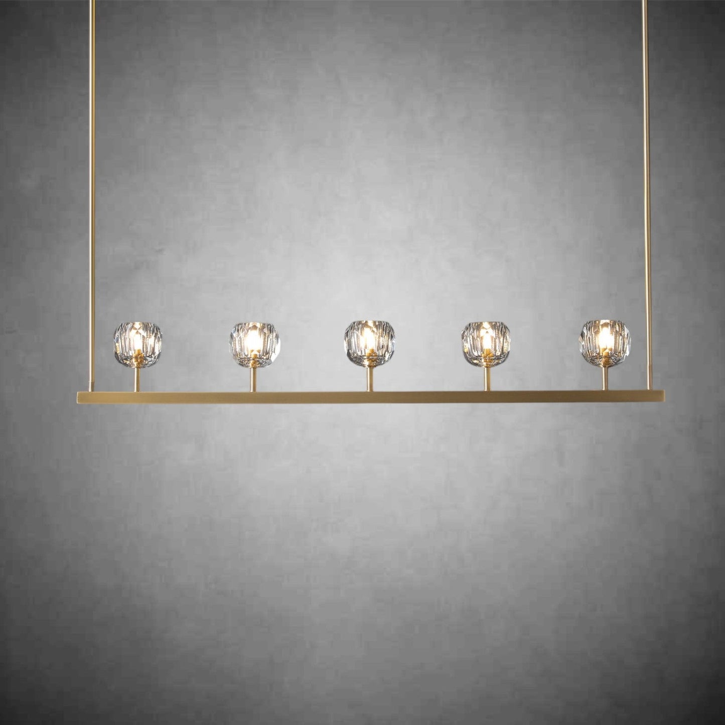 Crystal Ball Linear Chandelier