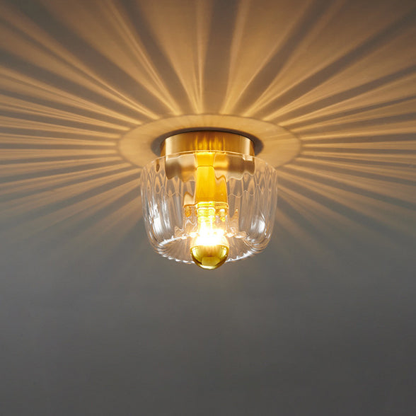 Crystal Sunburst Glow Flush Mount Light