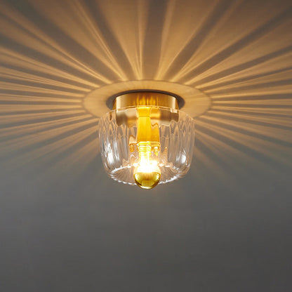 Crystal Sunburst Glow Flush Mount Light