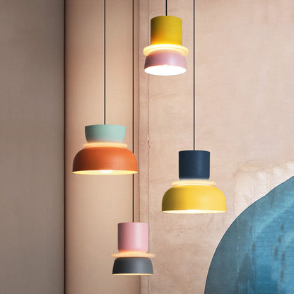 Modern Color Block Minimal Pendant Light