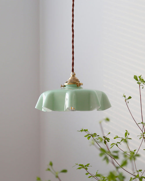 Florale Retro Glass Flower Pendant Light