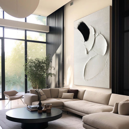 Minimalist Sculpted Canvas Painting