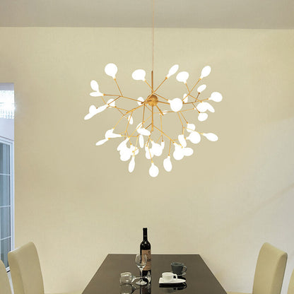 Modern Gold Branch LED Chandelier Light