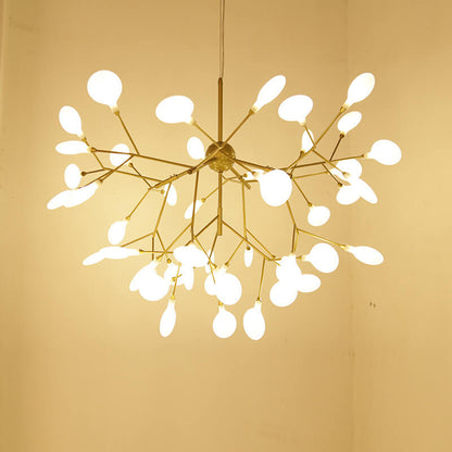 Modern Gold Branch LED Chandelier Light