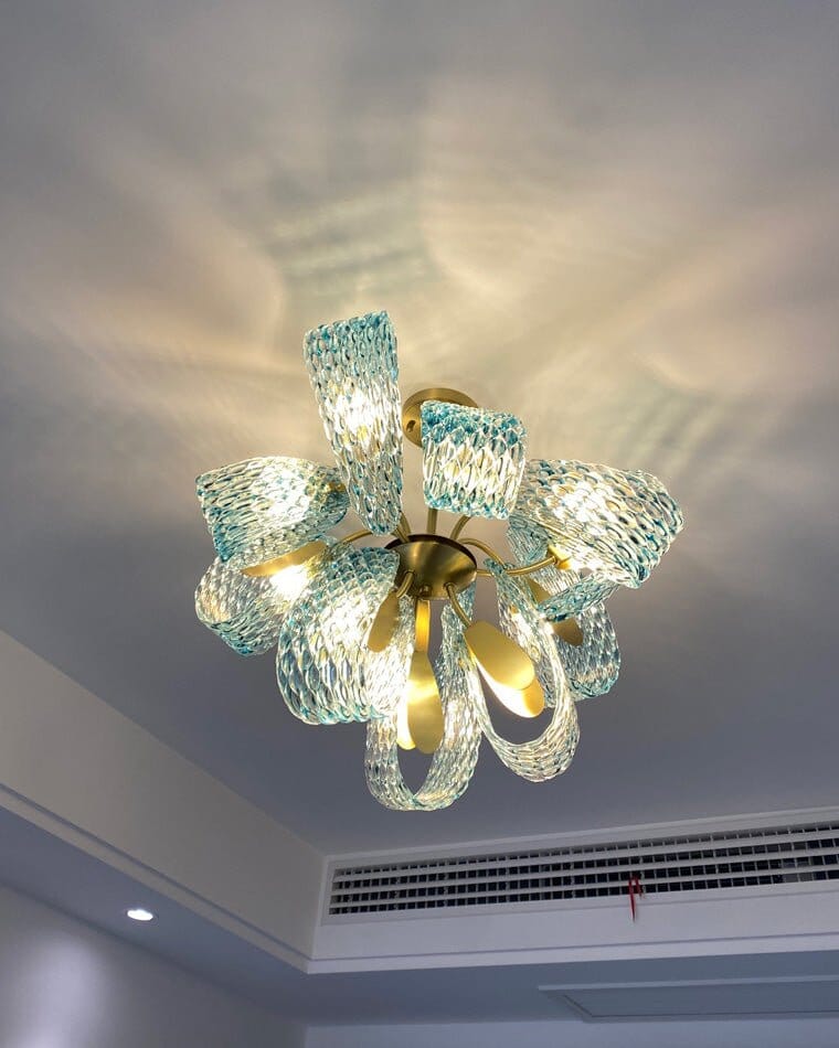 Glass Leaf  Chandelier