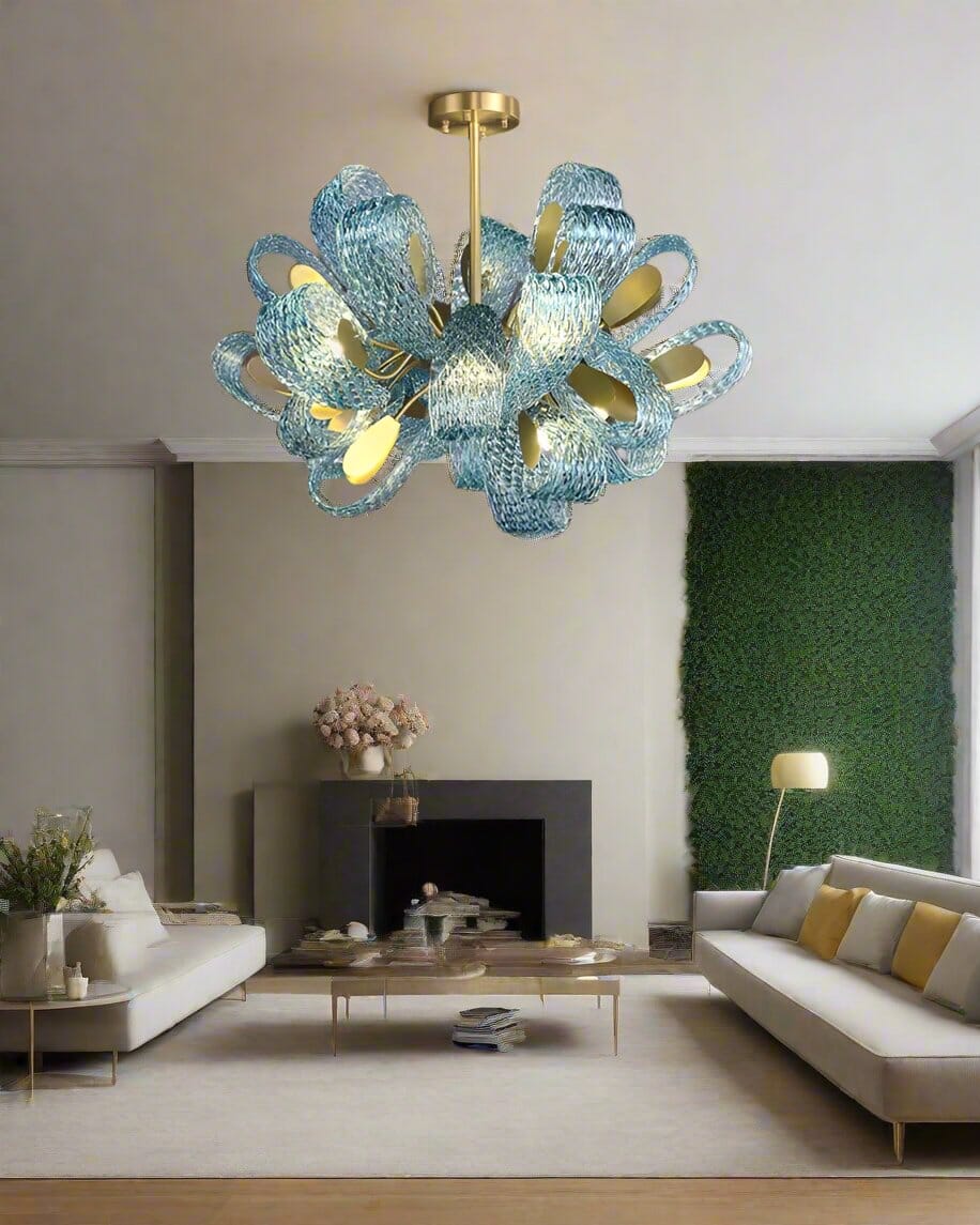Glass Leaf  Chandelier