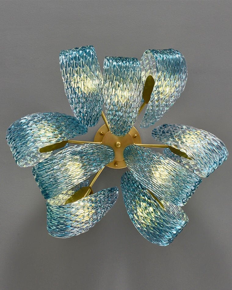 Glass Leaf  Chandelier