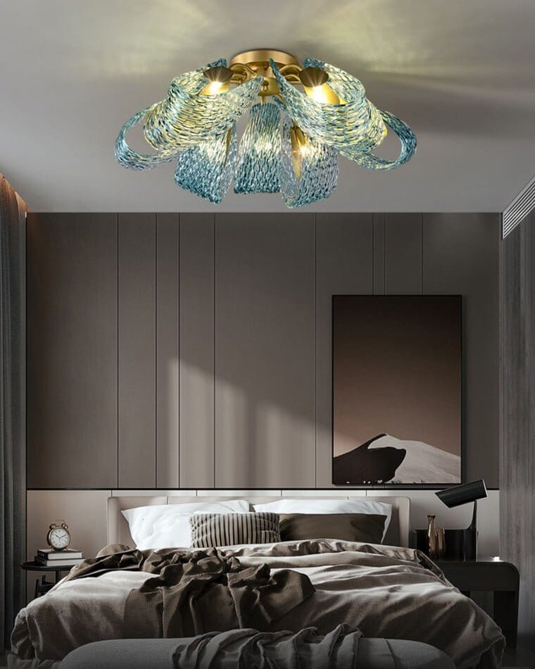 Glass Leaf  Chandelier