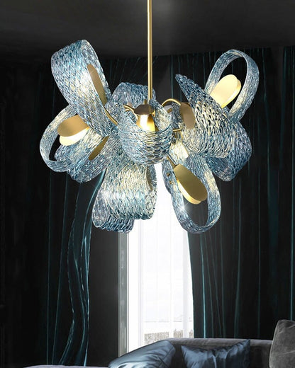 Glass Leaf  Chandelier