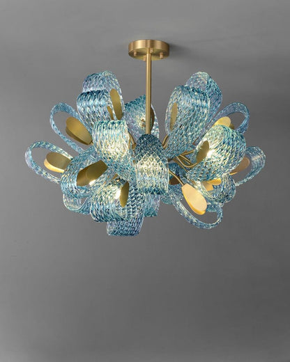 Glass Leaf  Chandelier