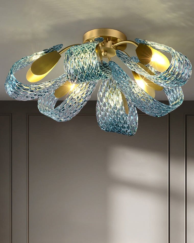 Glass Leaf  Chandelier