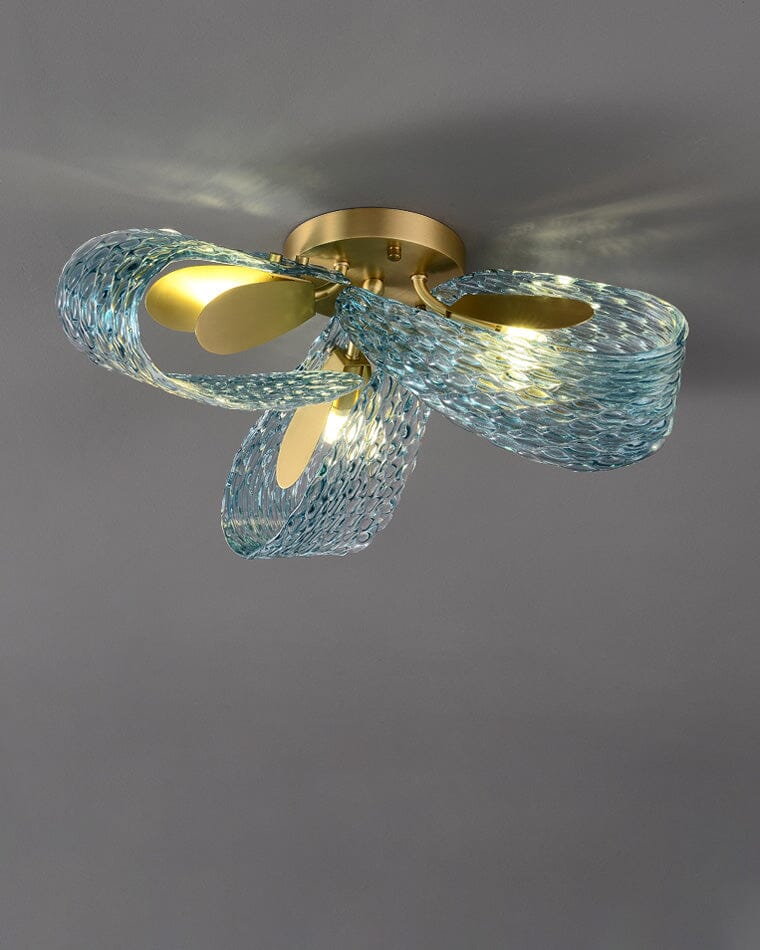 Glass Leaf  Chandelier