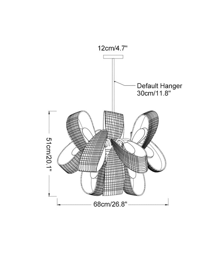 Glass Leaf  Chandelier
