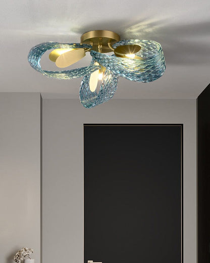 Glass Leaf  Chandelier