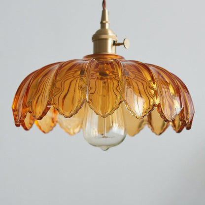Scalloped Glass Pendant Light