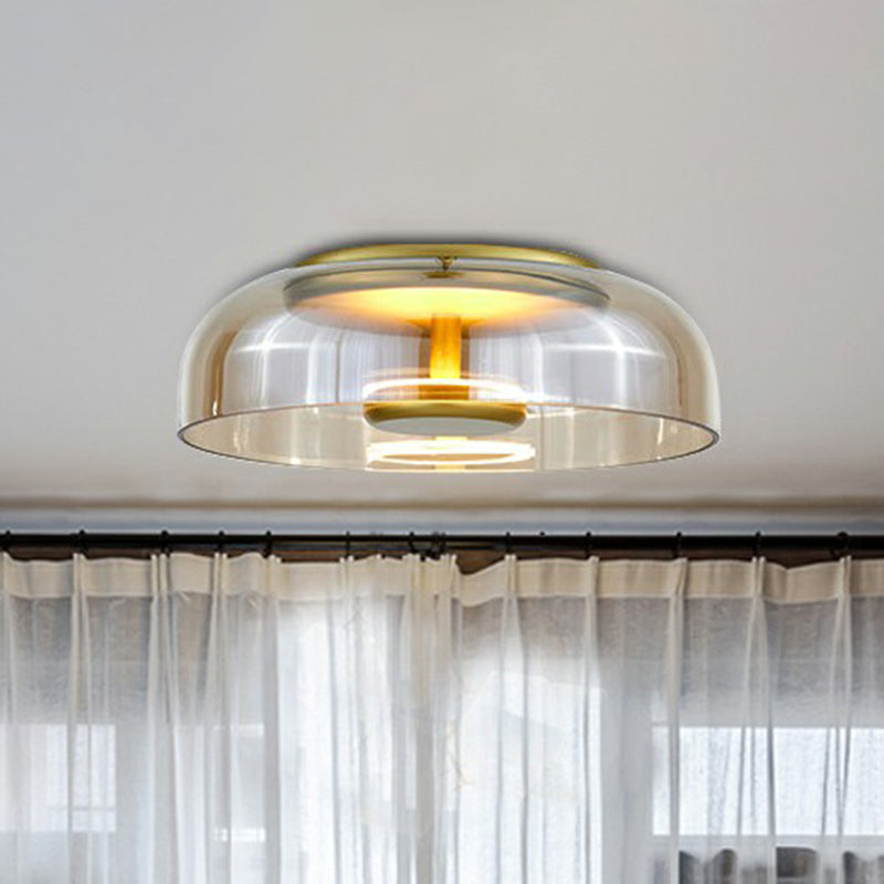 Glass Flush Mount Ceiling Light