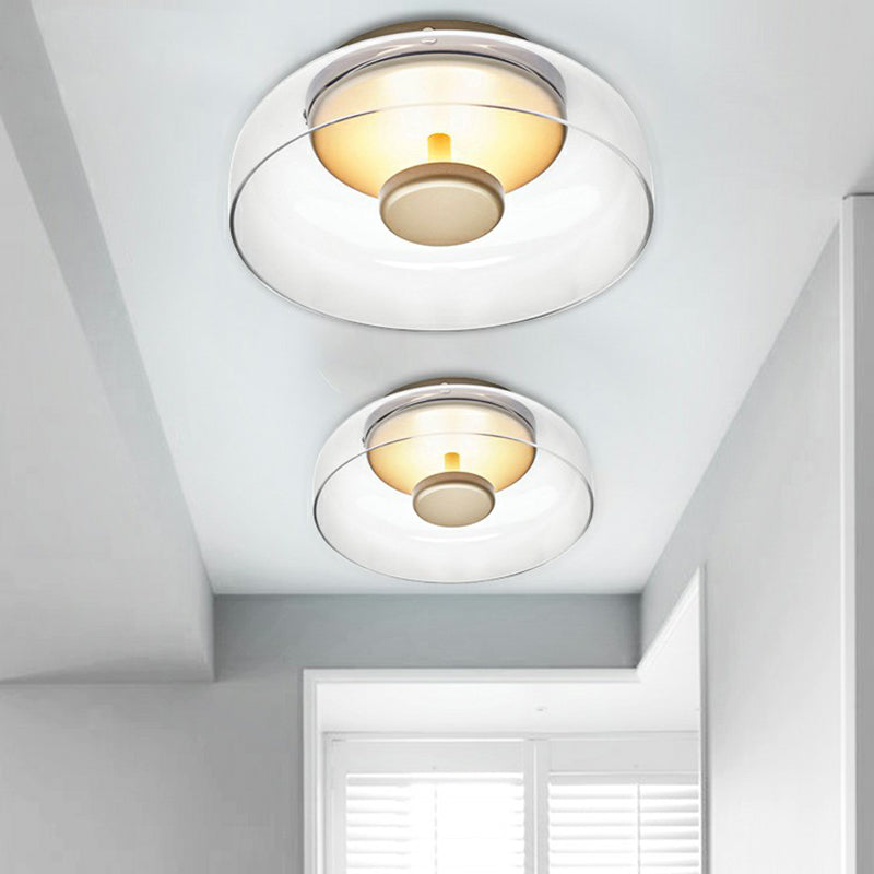 Glass Flush Mount Ceiling Light