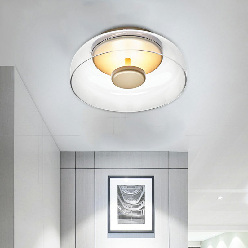 Glass Flush Mount Ceiling Light