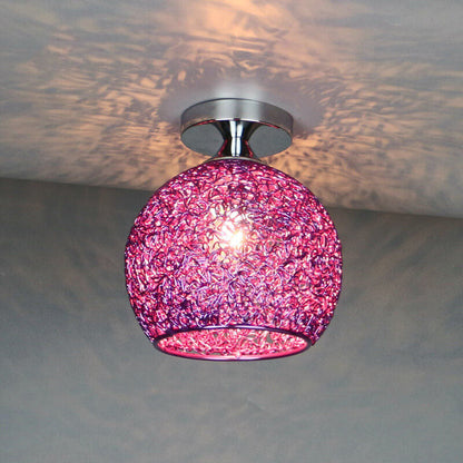 Modern Textured Glass Globe Ceiling Light