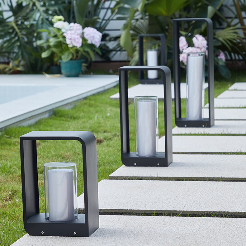 Modern Outdoor LED Frame Lantern Light
