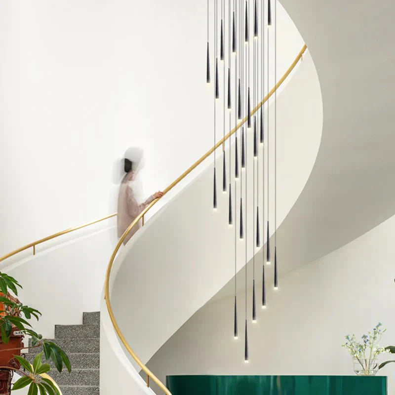 Gold Tube Chandelier