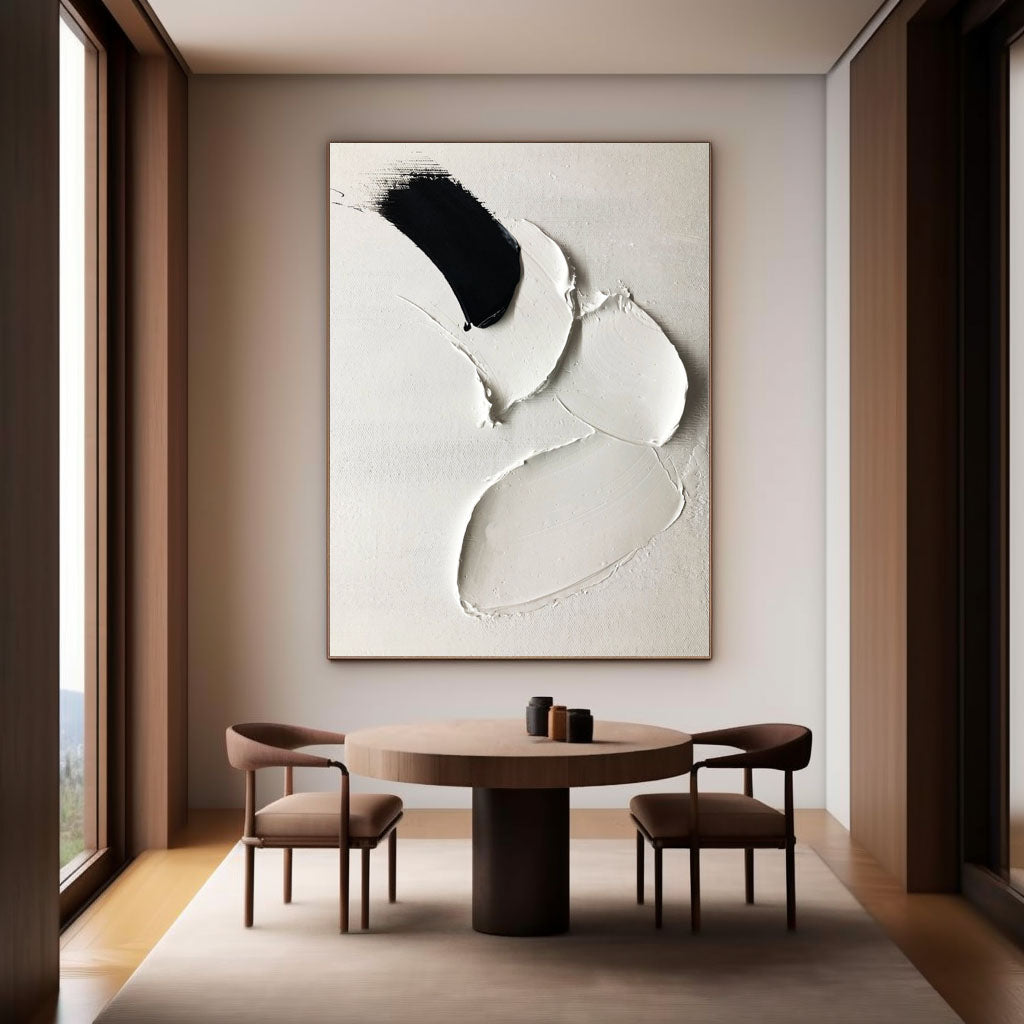 Minimalist Sculpted Canvas Painting