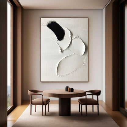 Minimalist Sculpted Canvas Painting