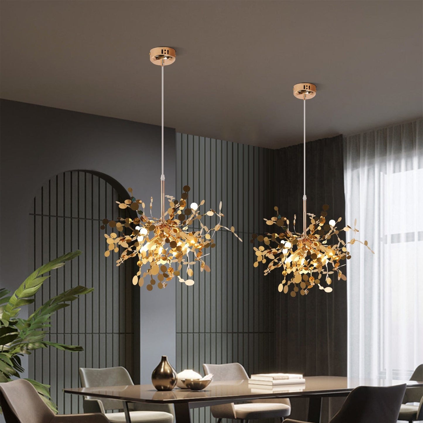 Flora Metallic Chandelier