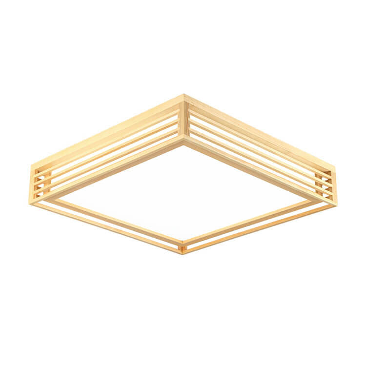 Japanese Style Wooden Frame LED Ceiling Light