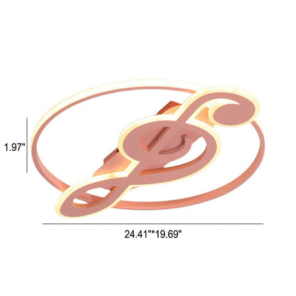 Music Note LED Flush Mount Ceiling Light