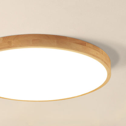 Modern Wood Trim LED Ceiling Light