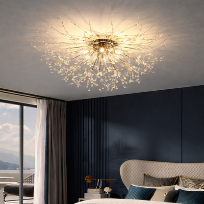 WOMO Dandelion Crystal Flush Mount Ceiling Light-WM1014
