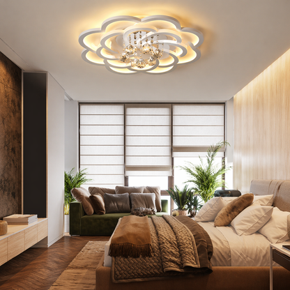 WOMO Big Flower Crystal Ceiling Light-WM1078