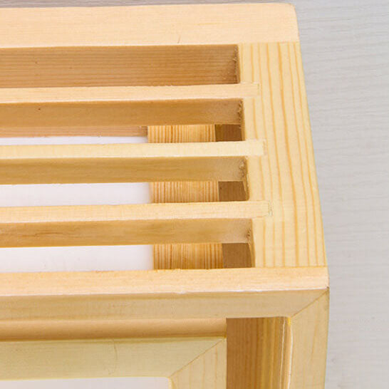 Japanese Style Wooden Frame LED Ceiling Light