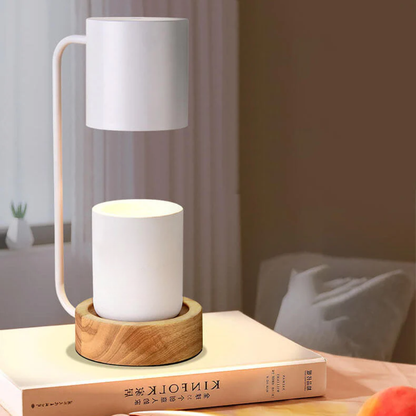Japanese Minimalist Wood Base Table Lamp with Dimming Function