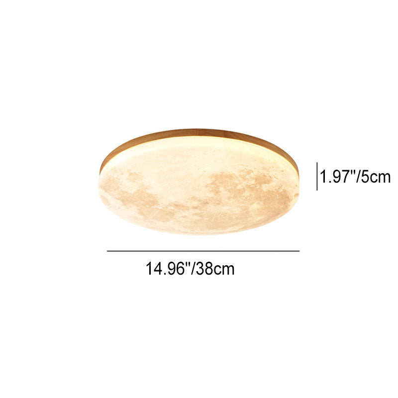 Nordic Minimalist Moon LED Flush Mount Ceiling Light