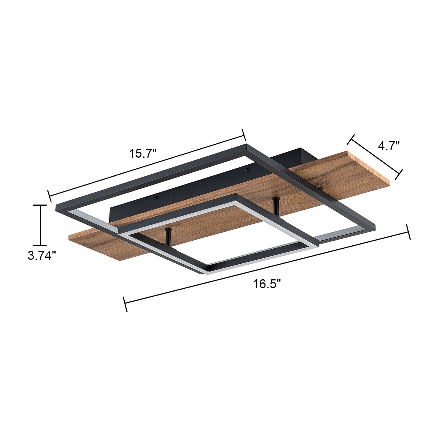 NordicFrame 2-Tier LED Flush Mount Ceiling Light