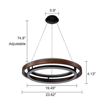 Walden Halo 3-Tier LED Ring Pendant Light