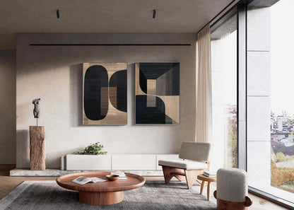 Textured Wabi-Sabi Canvas Painting Set