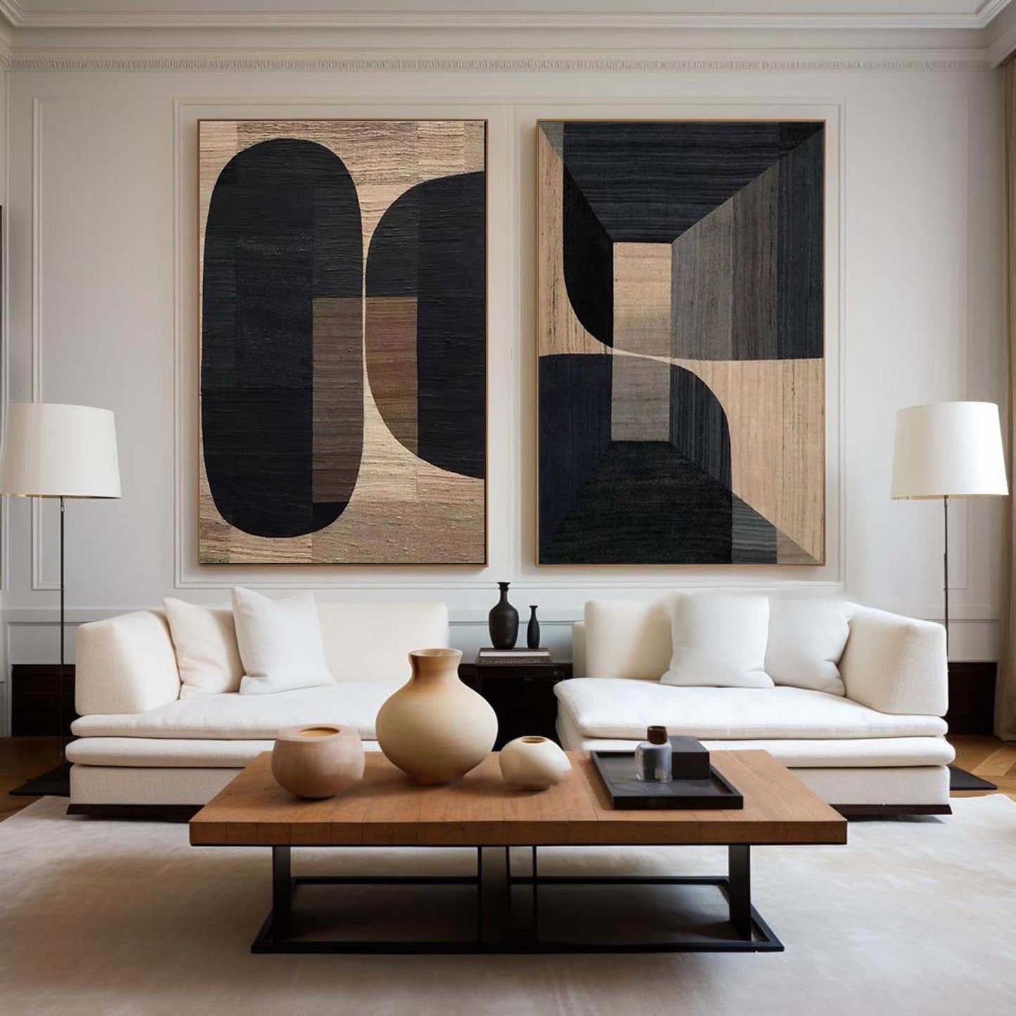 Textured Wabi-Sabi Canvas Painting Set