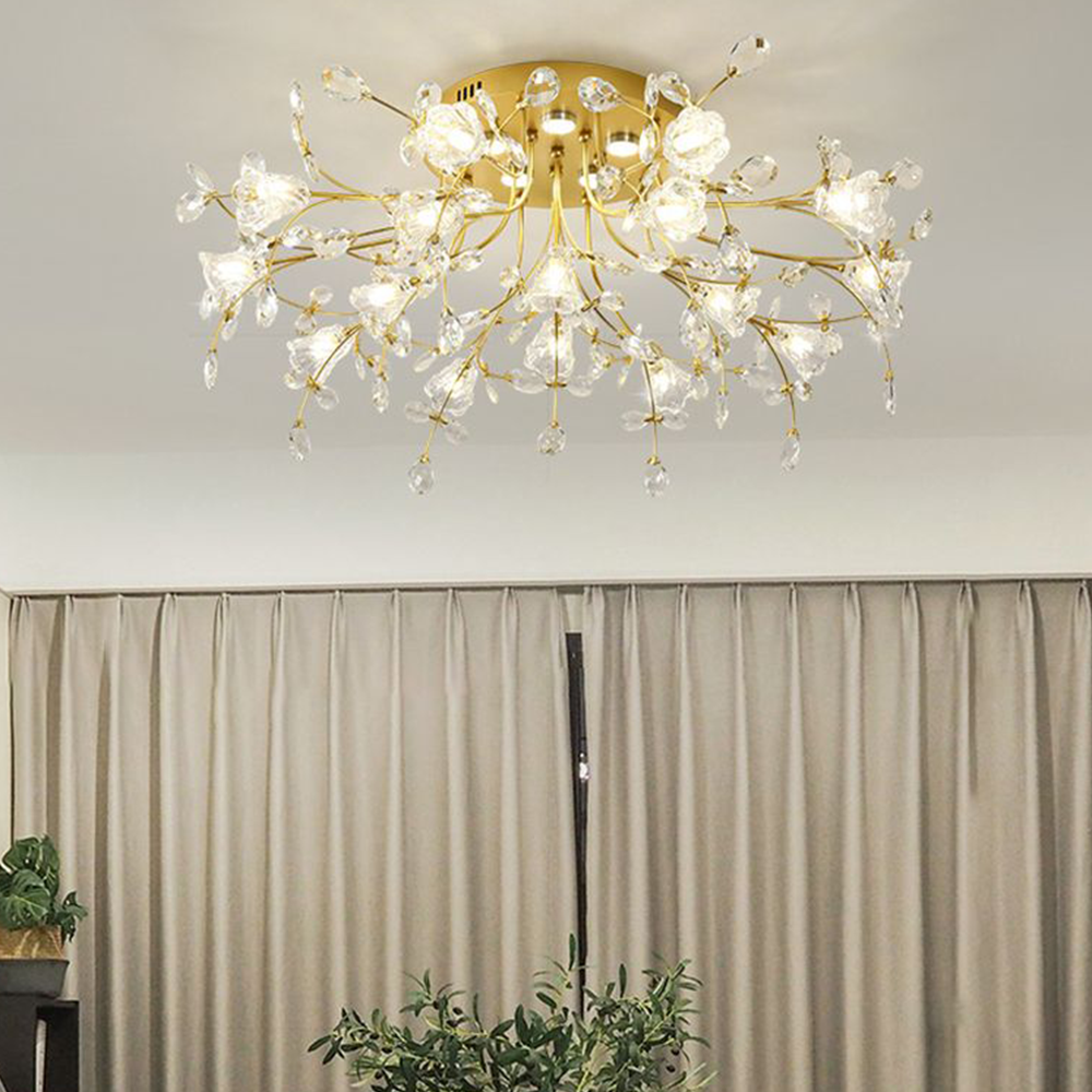Crystal Blossom Ceiling Light